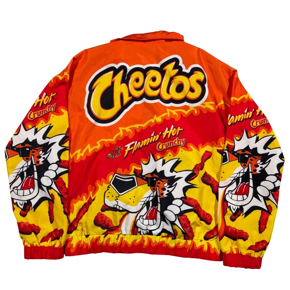 Forever 21 Cheetos Windbreaker Mens Small Orange Flamin Hot Chester Cheetah
